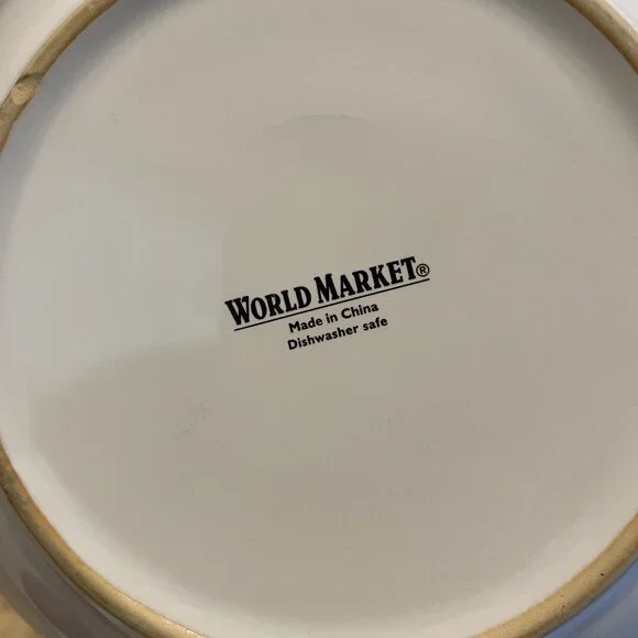 HEAVY World Market Ceramic Bowl + 2 Food Network Magnetic Measuring Cup Sets - Picture 5 of 14